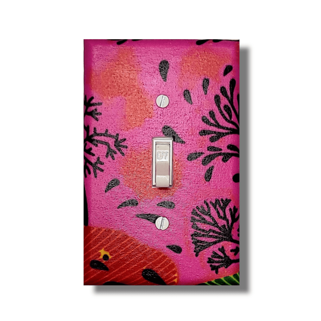 Starfruit Collection Fabric Light Switch | Wall Plate | Outlet Covers | Toggle | Switchplate - Kustom Kreationz by Kila