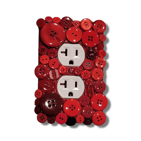 Red Variety Button Light Switch | Wall Plate | Outlet Covers | Toggle | Switchplate - Kustom Kreationz by Kila
