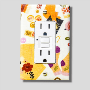 Sewing Kit - Off White Fabric Light Switch | Wall Plate | Outlet Covers | Toggle | Switchplate - Kustom Kreationz by Kila