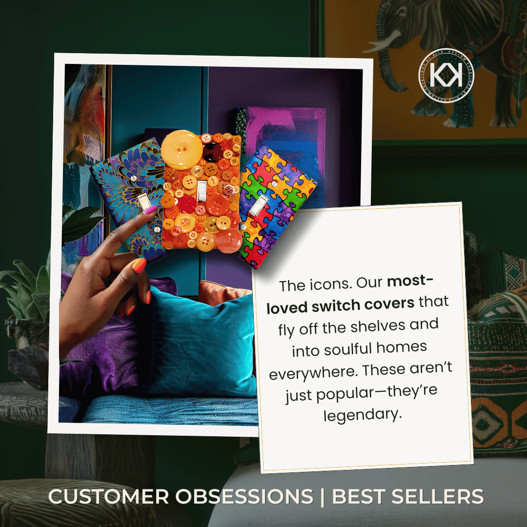 Our best-selling decorative switch covers + outlet plates—the soulful staples our community can’t stop loving.