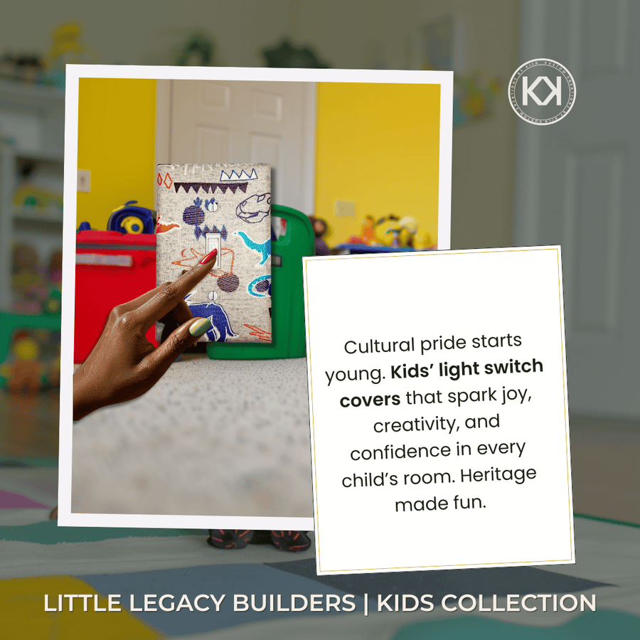 Switch covers that inspire pride. Children’s cultural light switch plates filled with creativity, heritage, and confidence-building design.