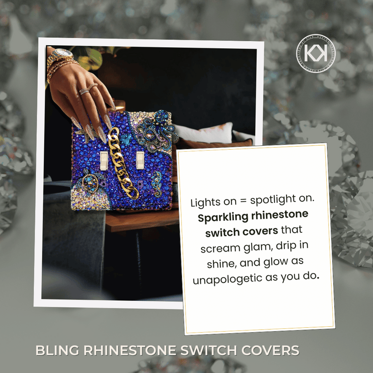 Add sparkle with rhinestone switch covers + glam outlet plates. Unapologetic shine that elevates any room.