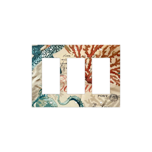 Trip to the Seashore Fabric Light Switch | Wall Plate | Outlet Covers | Toggle | Switchplate