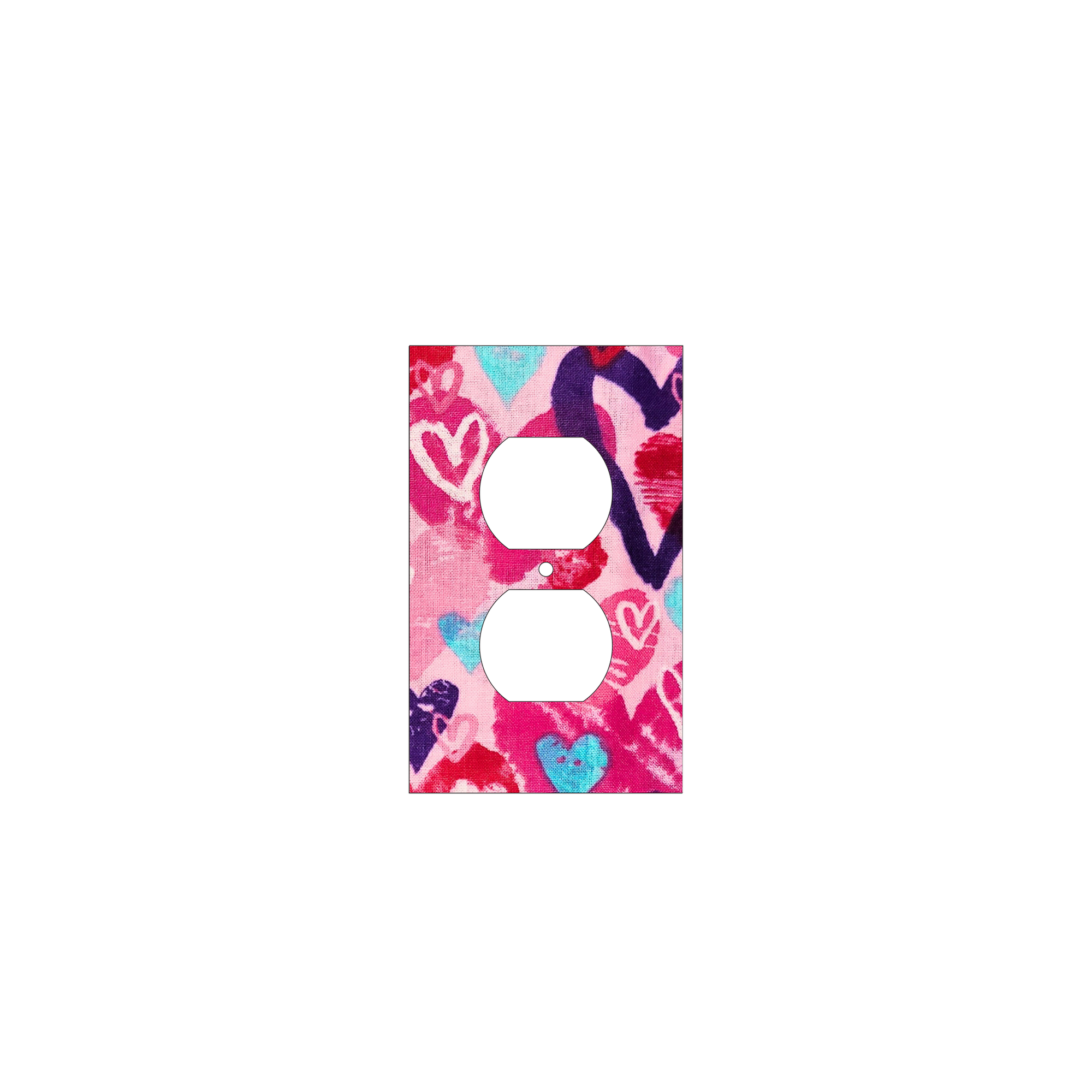 Pink Abstract Heart Switchplate Cover