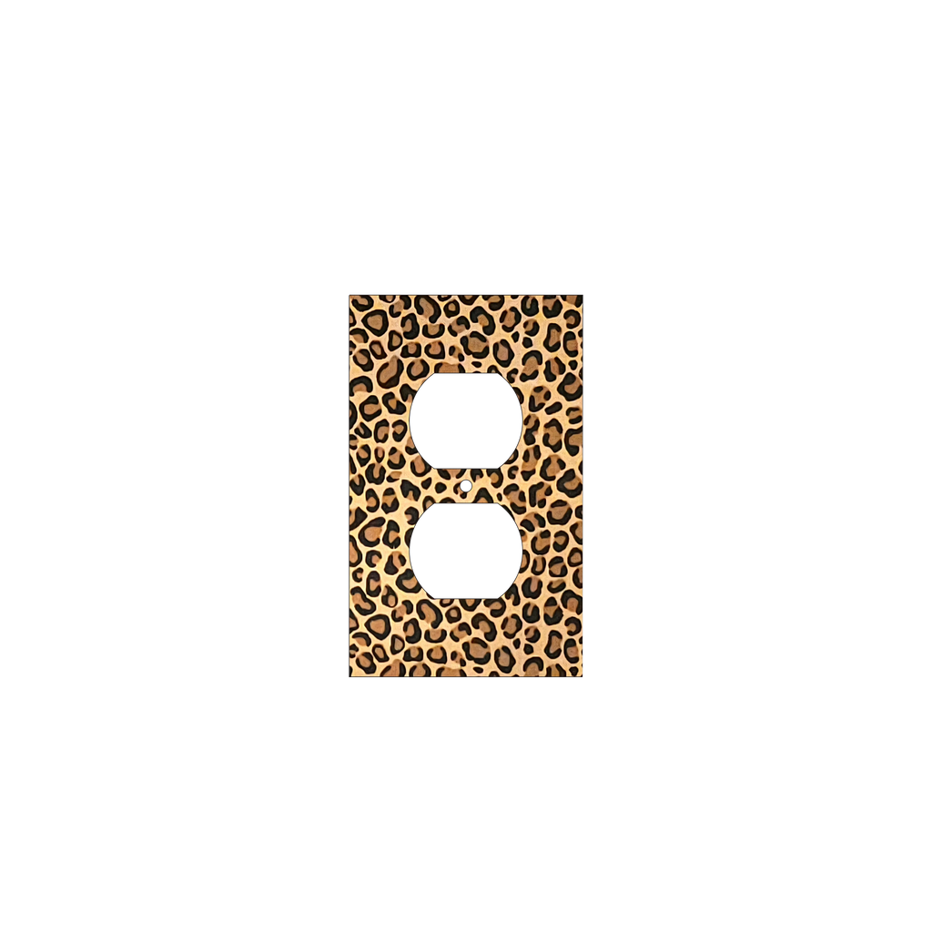 Untamed Elegance Decorative Light Switch Cover | Leopard Print Power