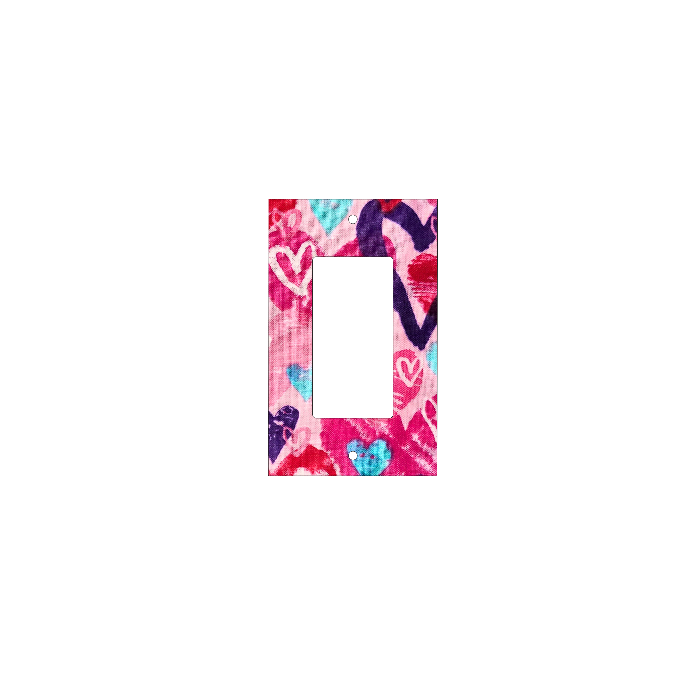 Pink Abstract Heart Switch Cover