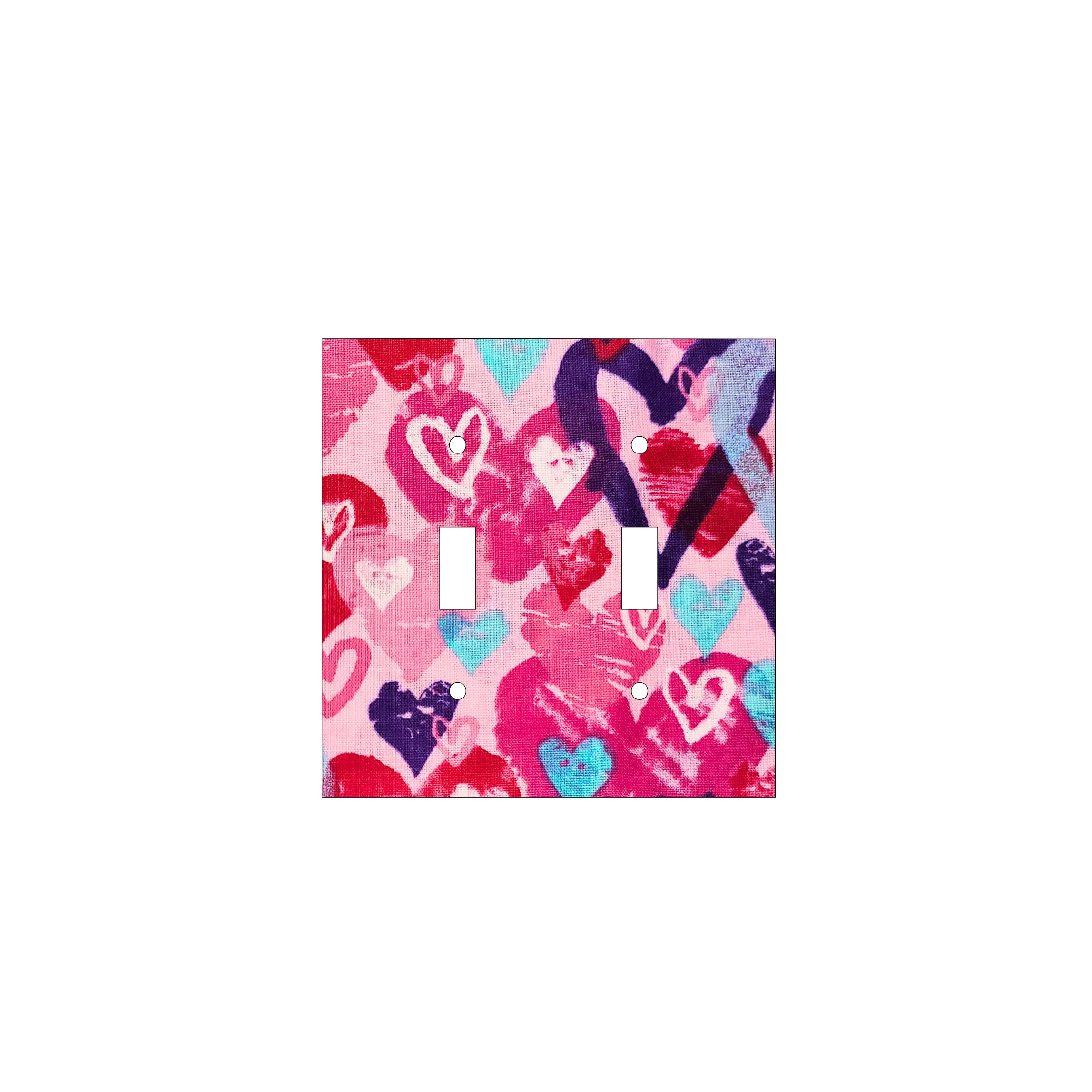 Pink Abstract Heart Switch Cover