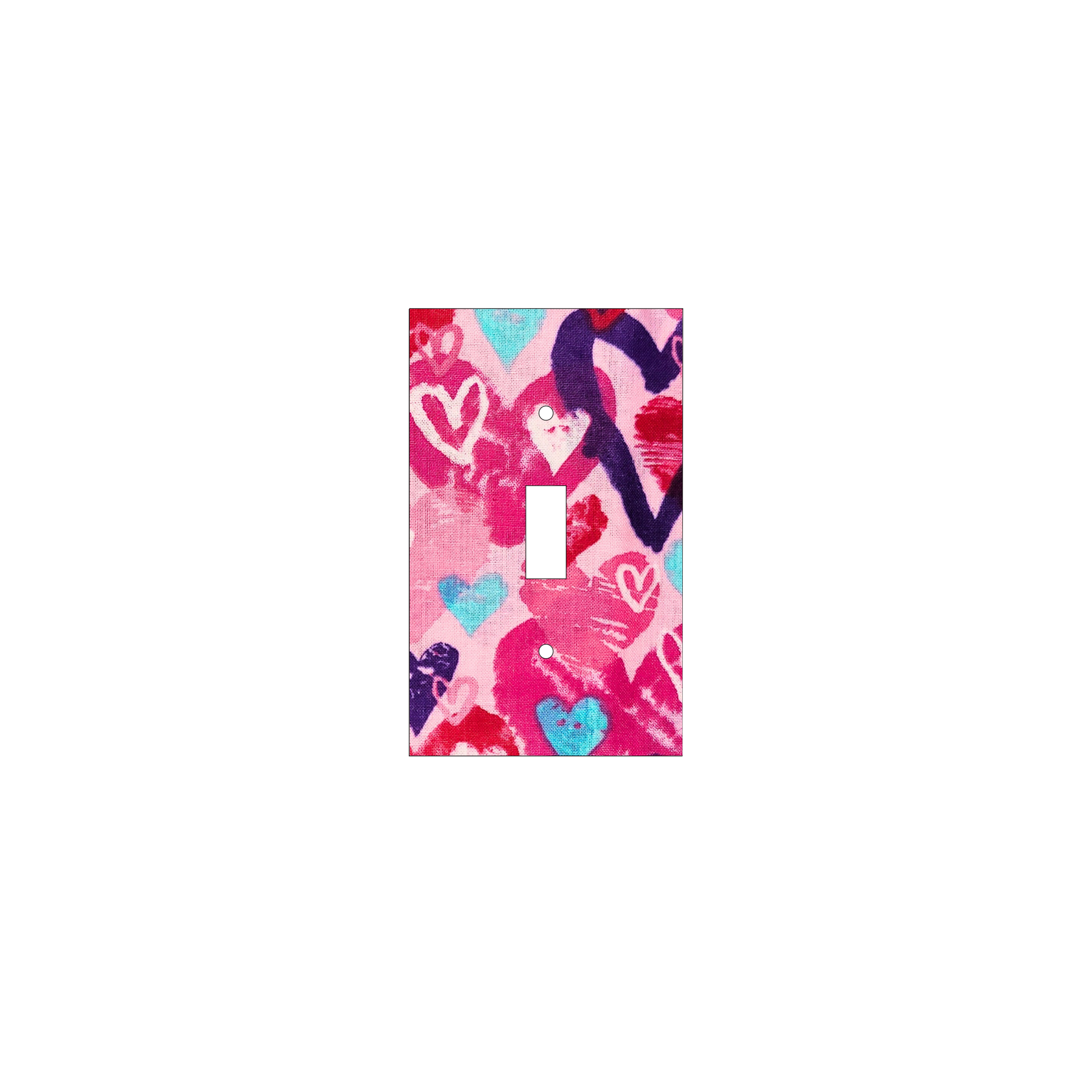 Pink Abstract Heart Switch Cover