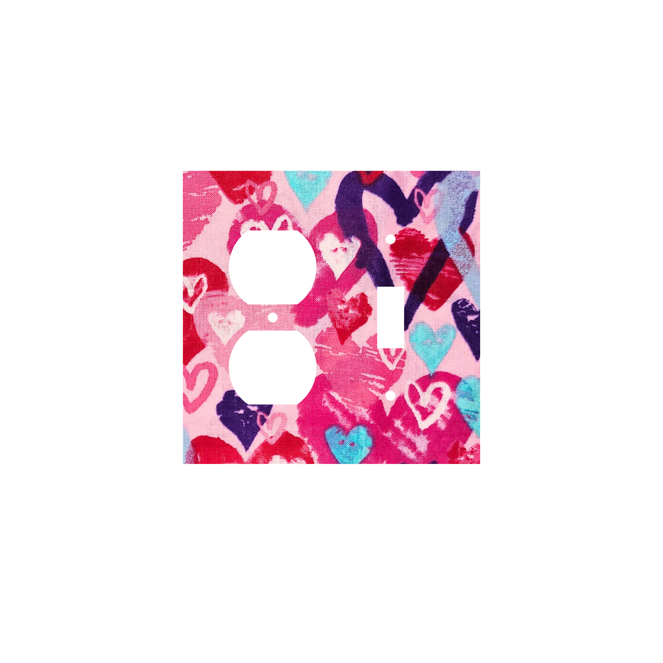 Pink Abstract Heart Switch Cover