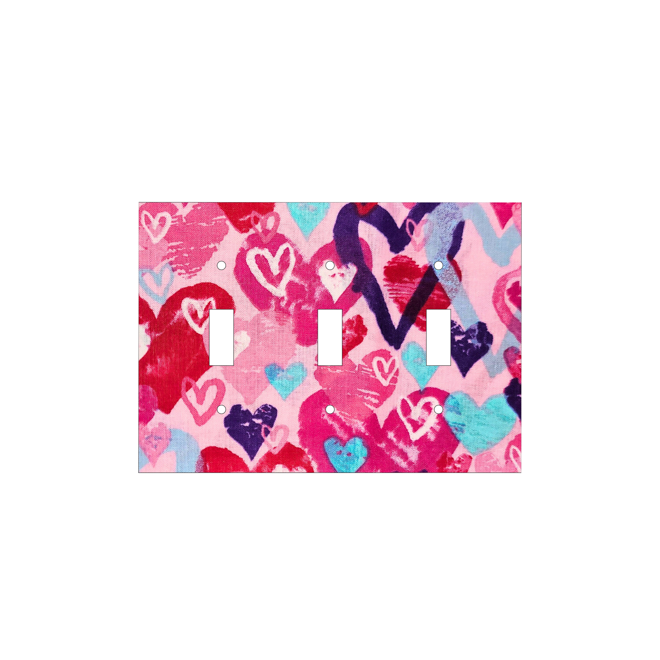 Pink Abstract Heart Switch Cover