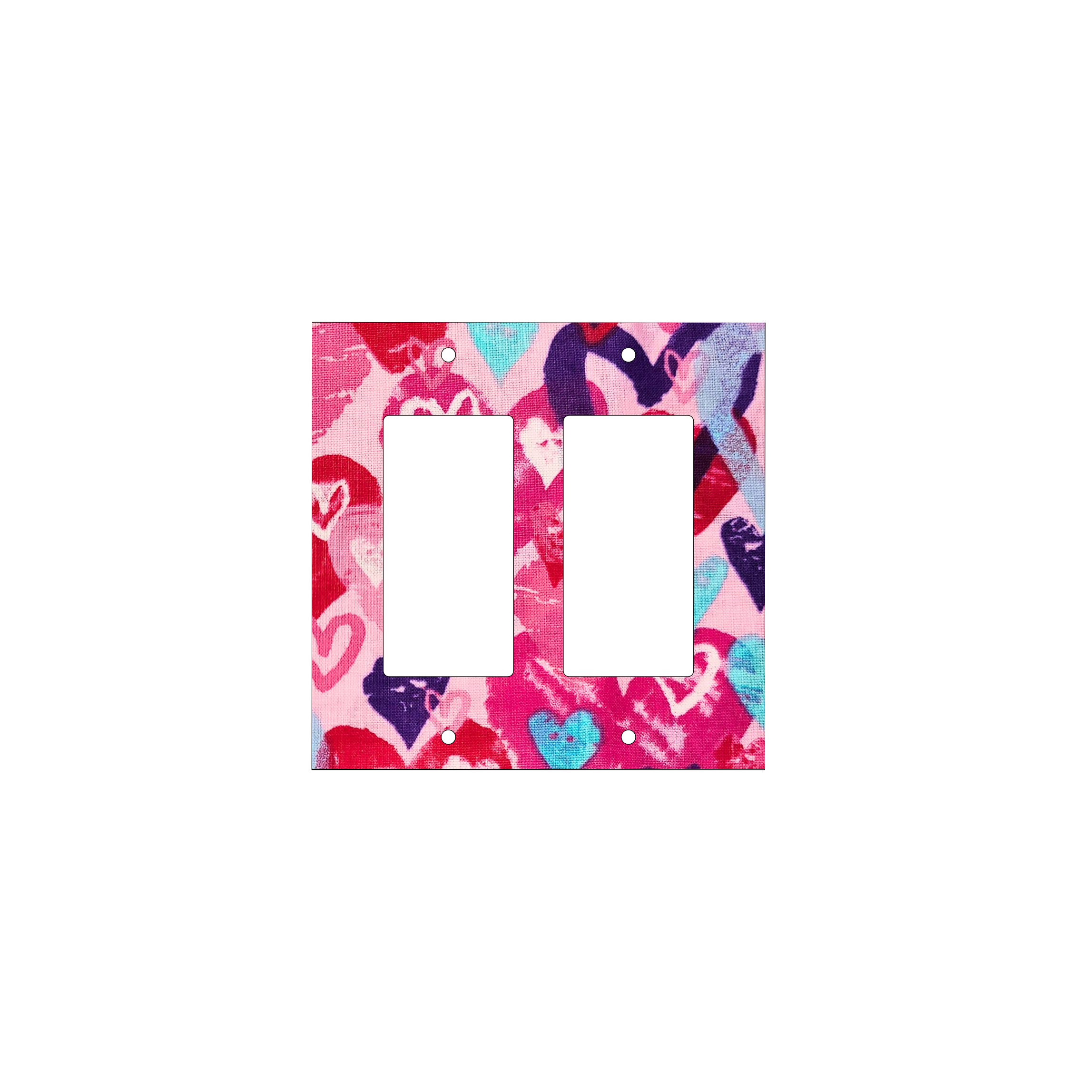 Pink Abstract Heart Switch Cover