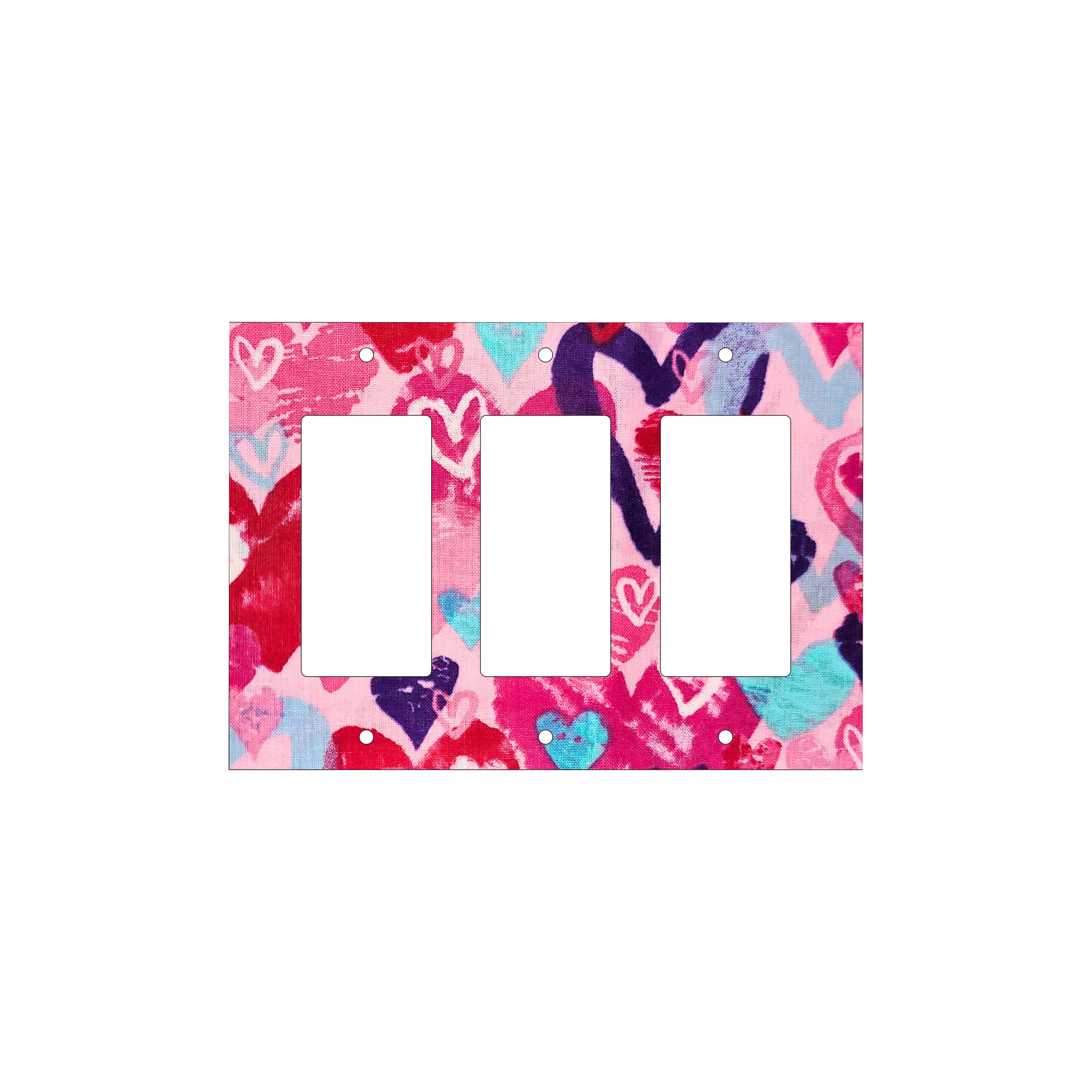 Pink Abstract Heart Switch Cover