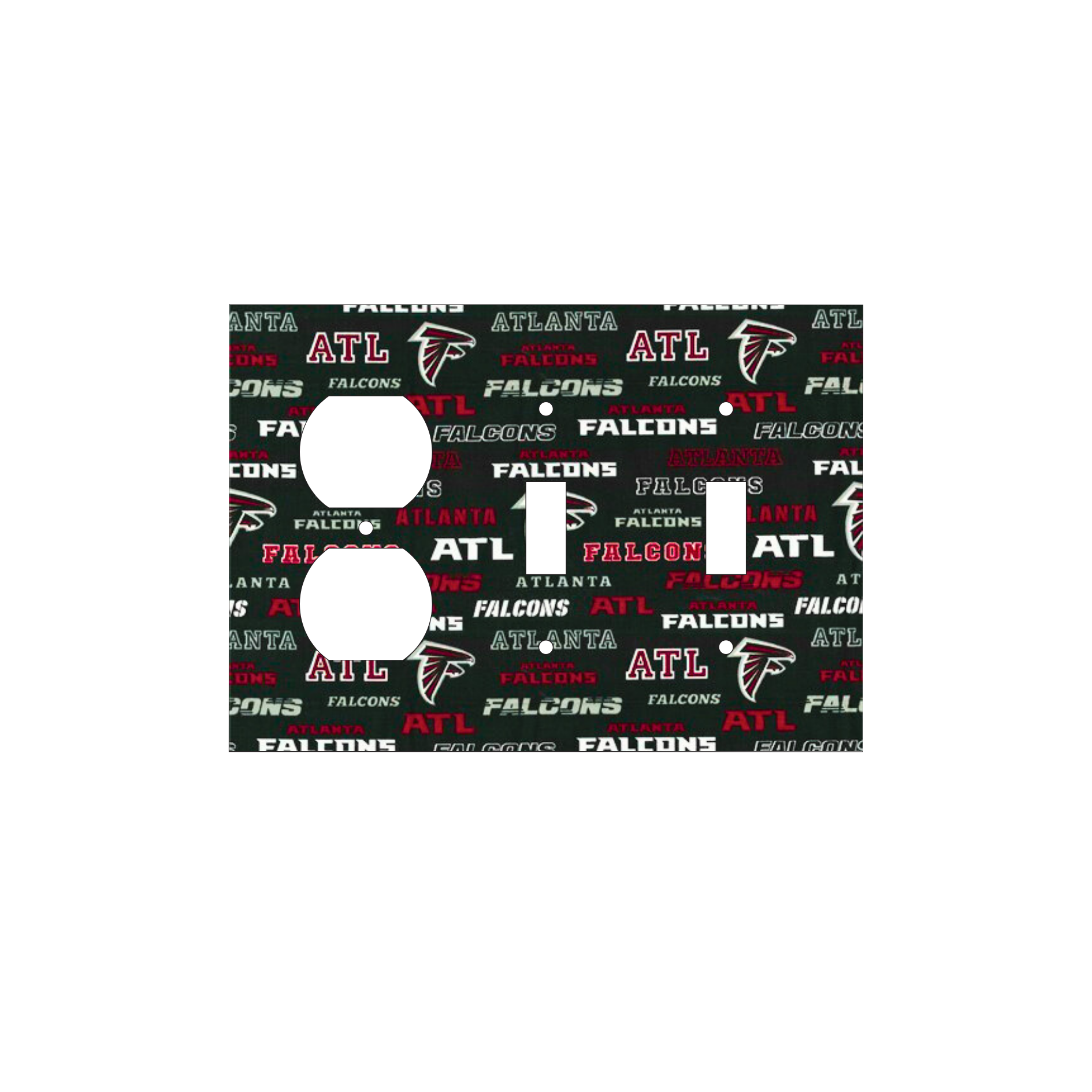 Soulful NFL Black Atlanta Falcons Flair Light Switch Cover