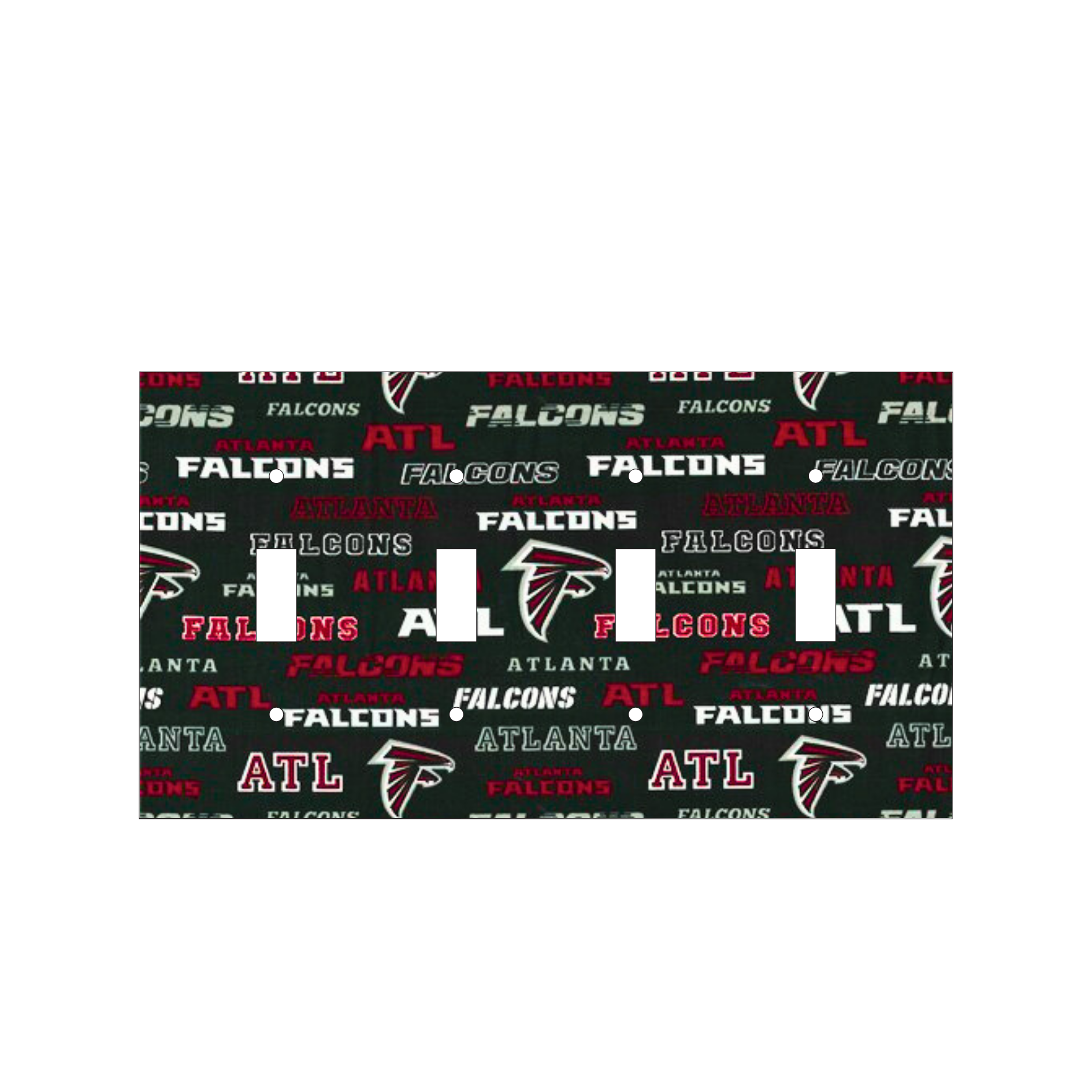 Soulful NFL Black Atlanta Falcons Flair Light Switch Cover