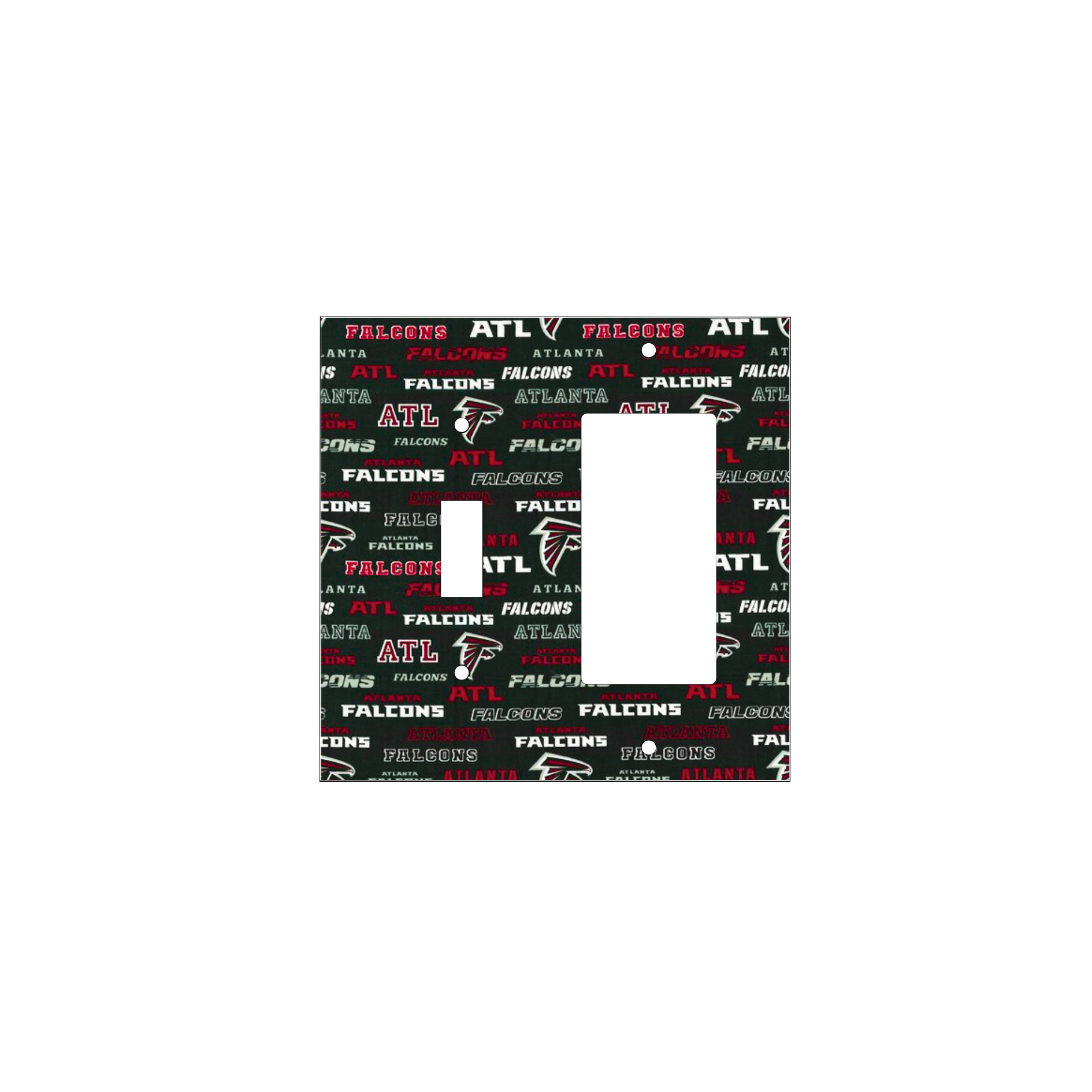 Soulful NFL Black Atlanta Falcons Flair Light Switch Cover