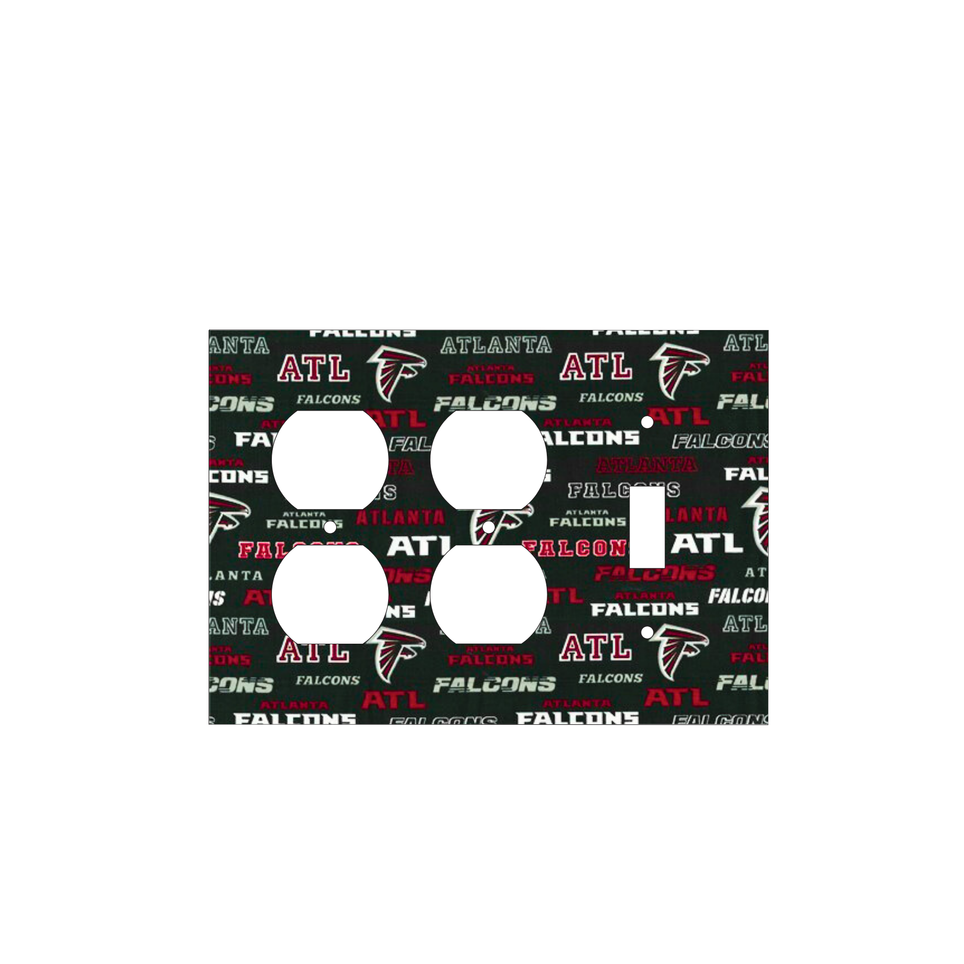 Soulful NFL Black Atlanta Falcons Flair Light Switch Cover