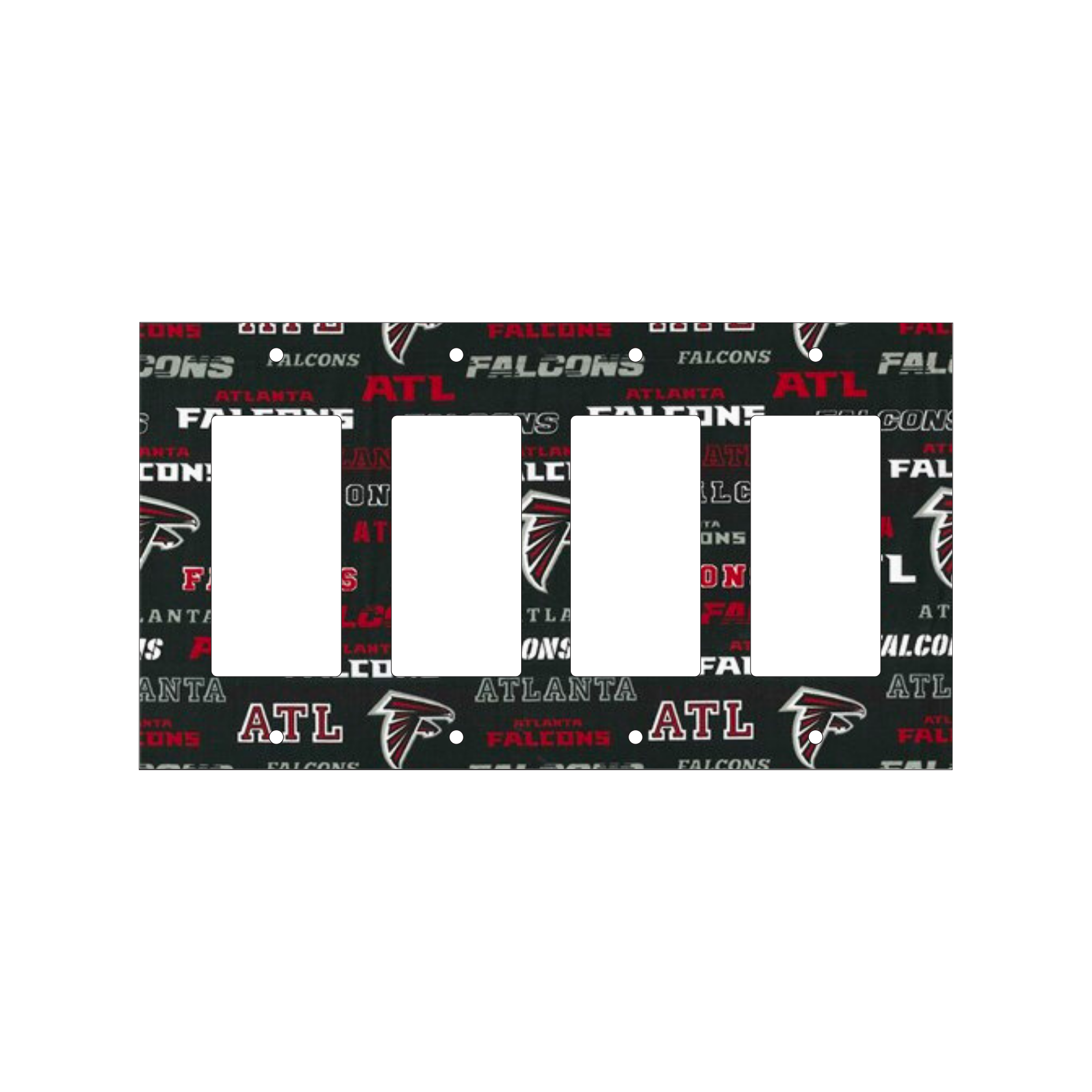 Soulful NFL Black Atlanta Falcons Flair Light Switch Cover