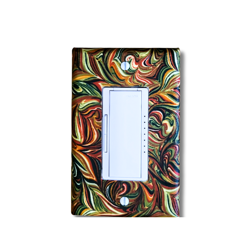 Marbled Magic Cotton Fabric Decorative Light Switch Cover