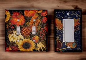 Beautifully Autumn Duo | Light Switch Plates - Kustom Kreationz by Kila
