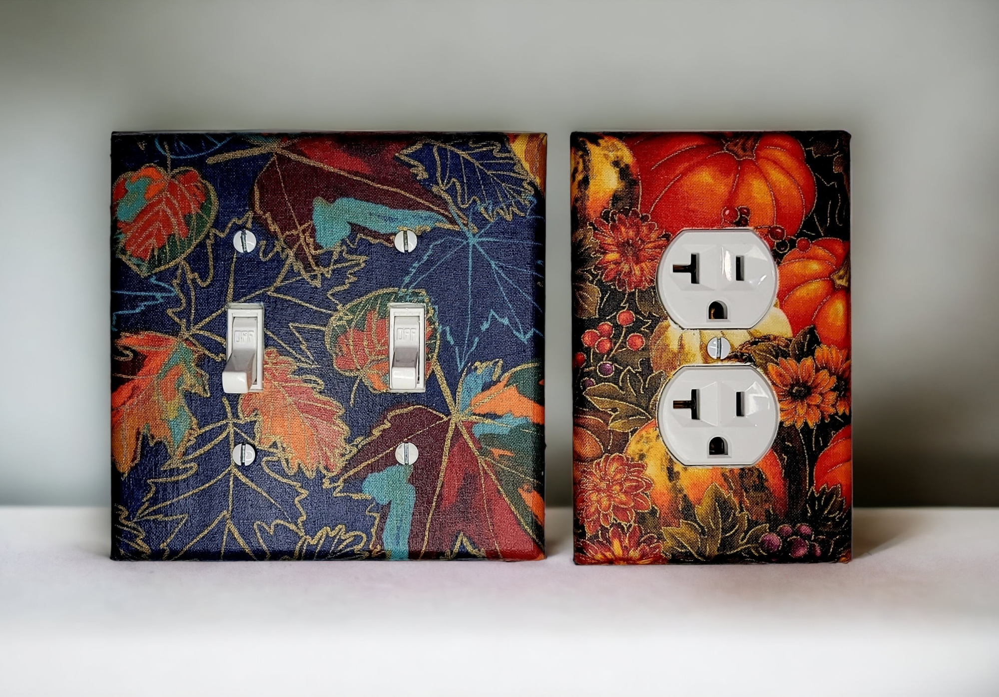 Beautifully Autumn Duo | Light Switch Plates - Kustom Kreationz by Kila