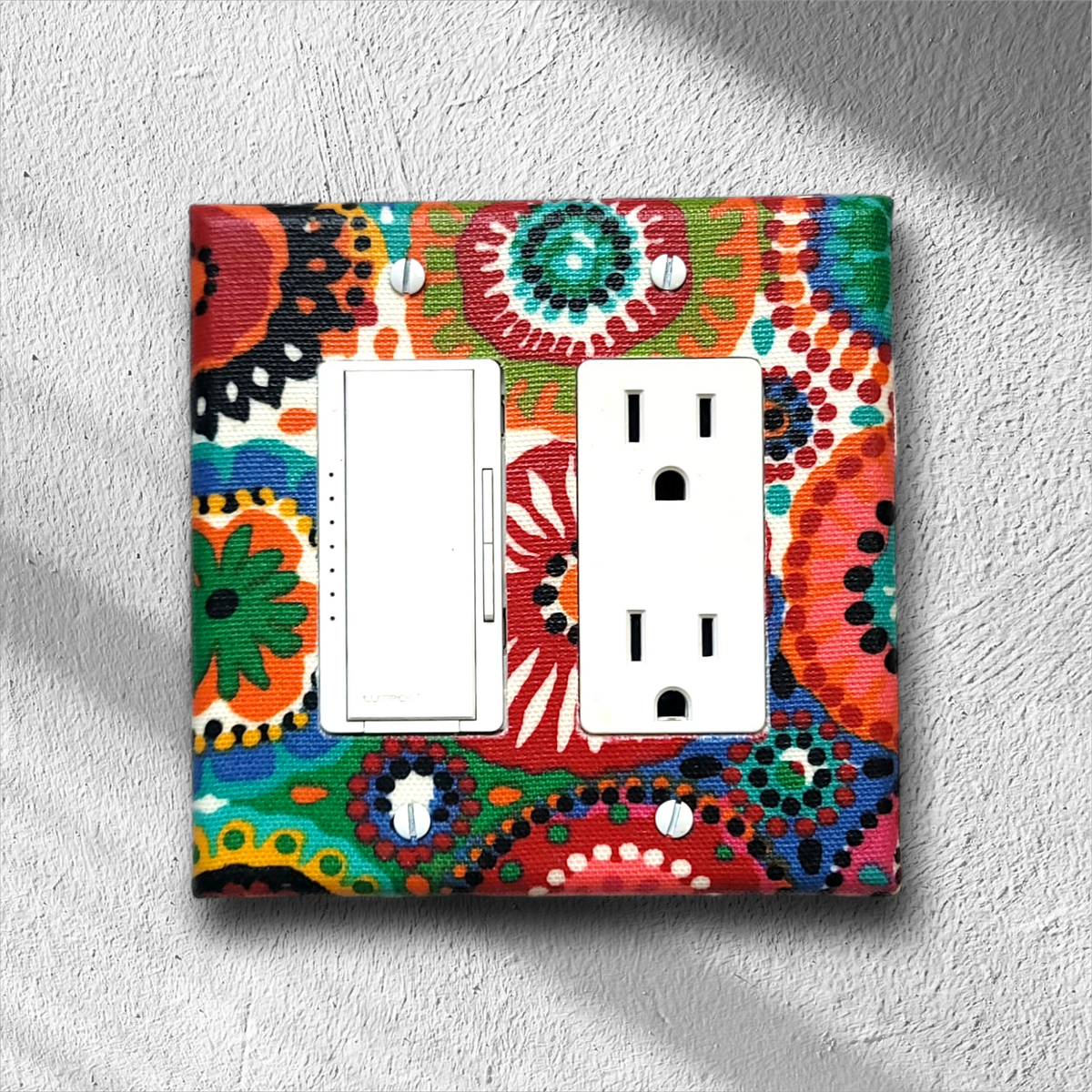 Rainbow Sunburst Decorative Switch Plate