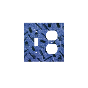 Blue Hair Tools Switch Cover | Afrocentric Styling Cultural Art