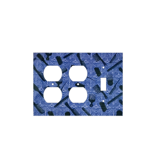 Blue Hair Tools Switch Cover | Afrocentric Styling Cultural Art