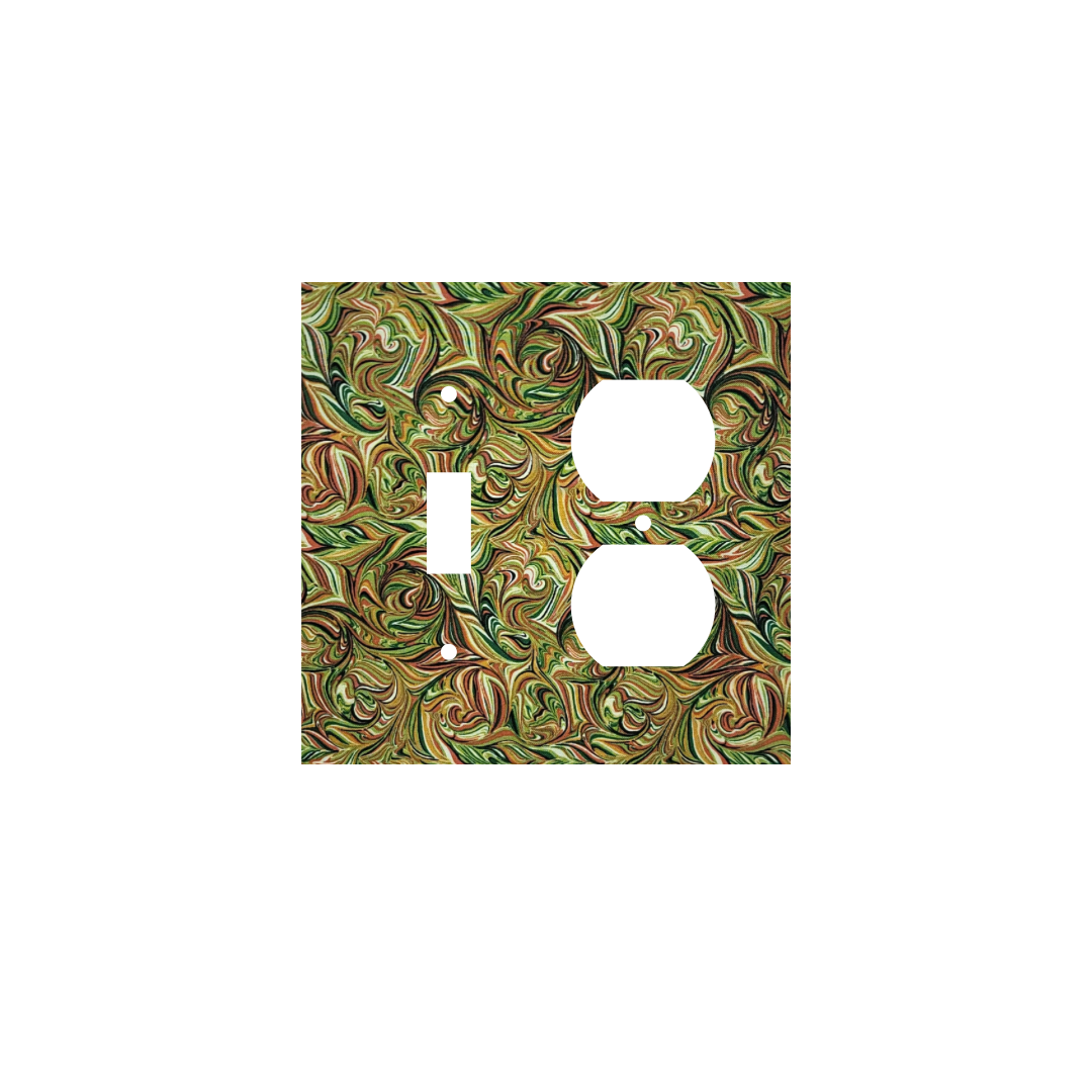 Marbled Magic Cotton Fabric Decorative Light Switch Cover