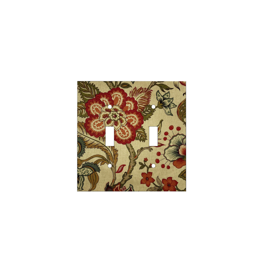 French Country Floral Fabric Switch Plate