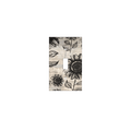 Handmade decorative light switch cover with bold black sunflowers on rustic beige woodgrain fabric, perfect for farmhouse and boho home décor