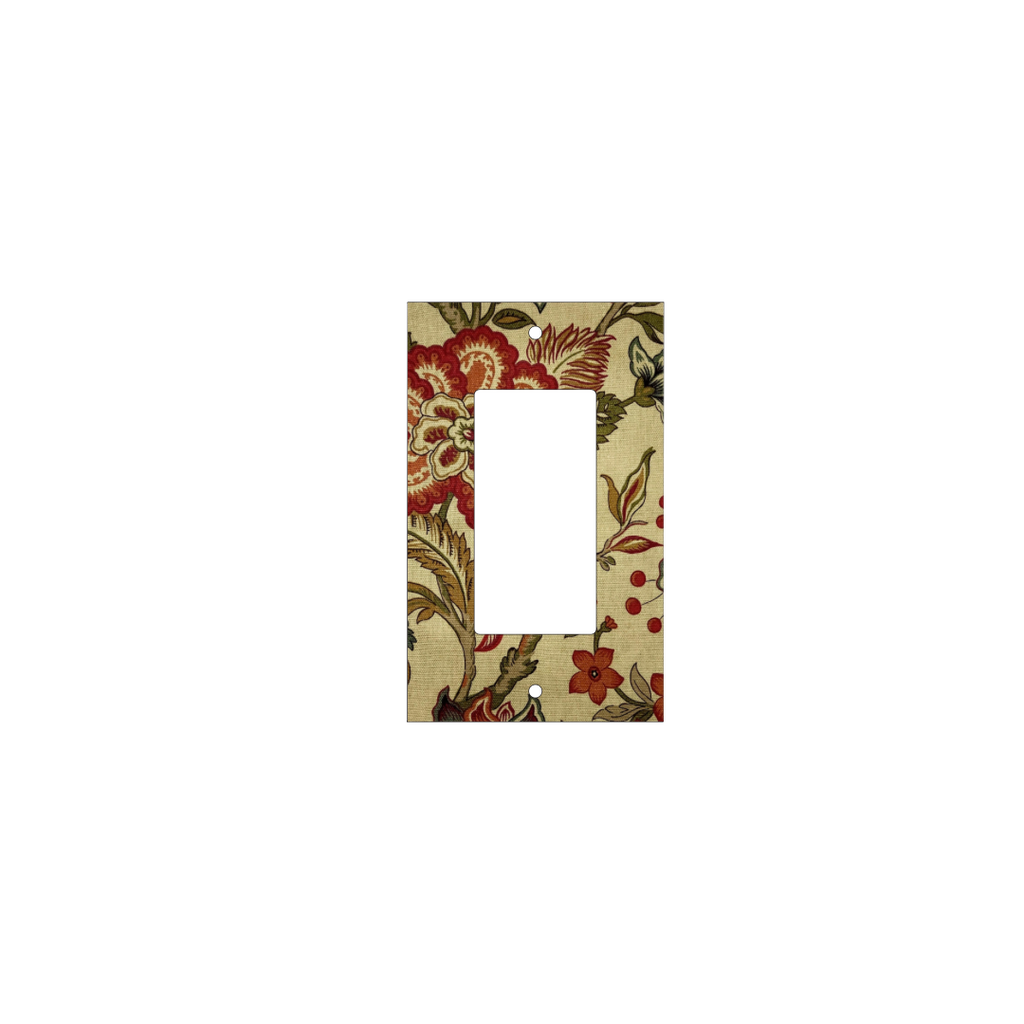 French Country Floral Fabric Switch Plate