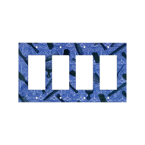 Blue Hair Tools Switch Cover | Afrocentric Styling Cultural Art