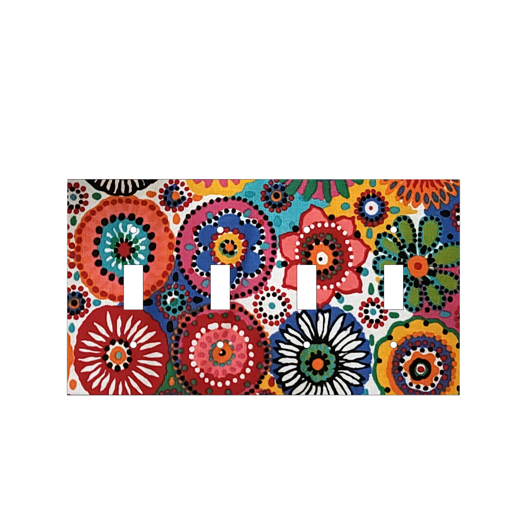 Rainbow Sunburst Decorative Switch Plate