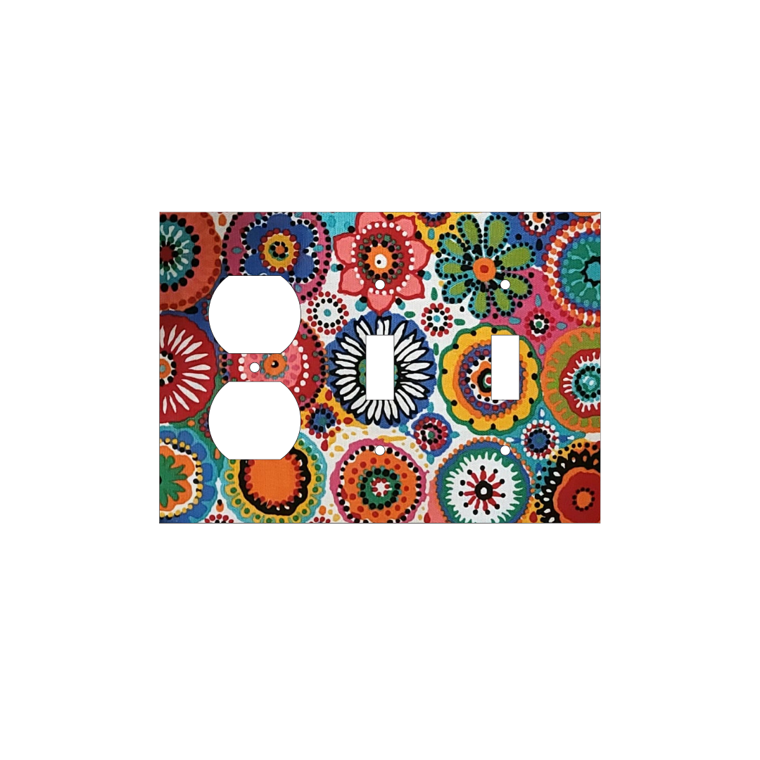Rainbow Sunburst Decorative Switch Plate