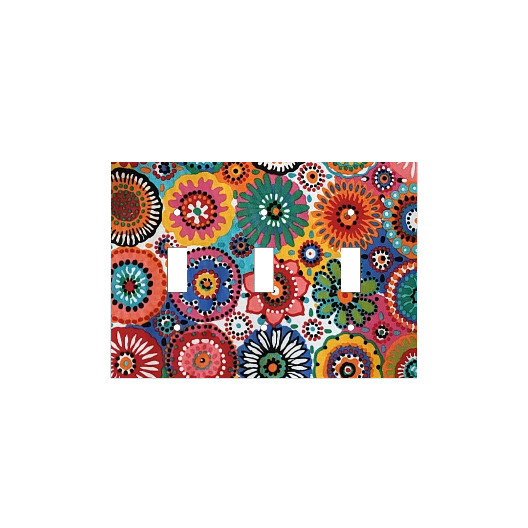 Rainbow Sunburst Decorative Switch Plate