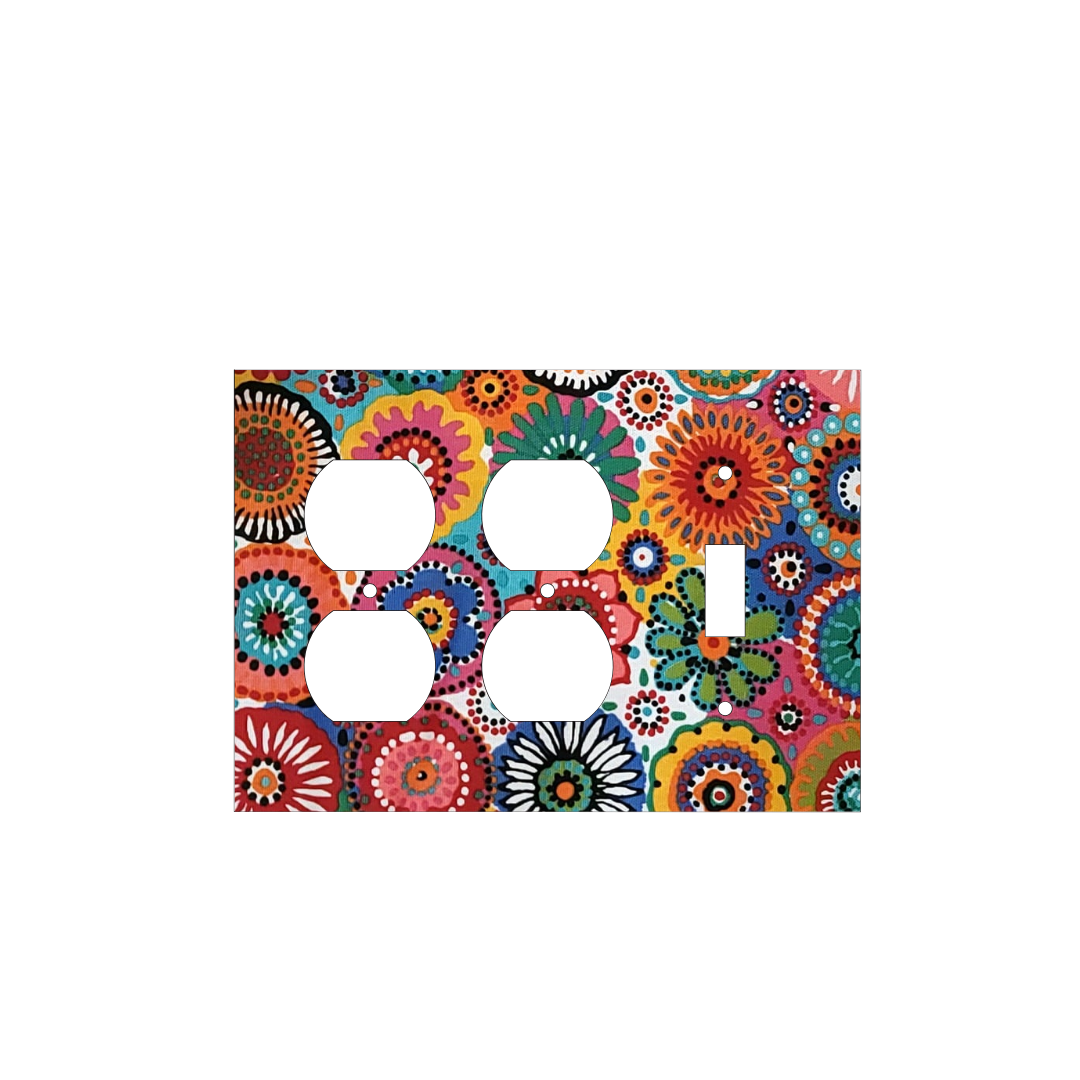 Rainbow Sunburst Decorative Switch Plate