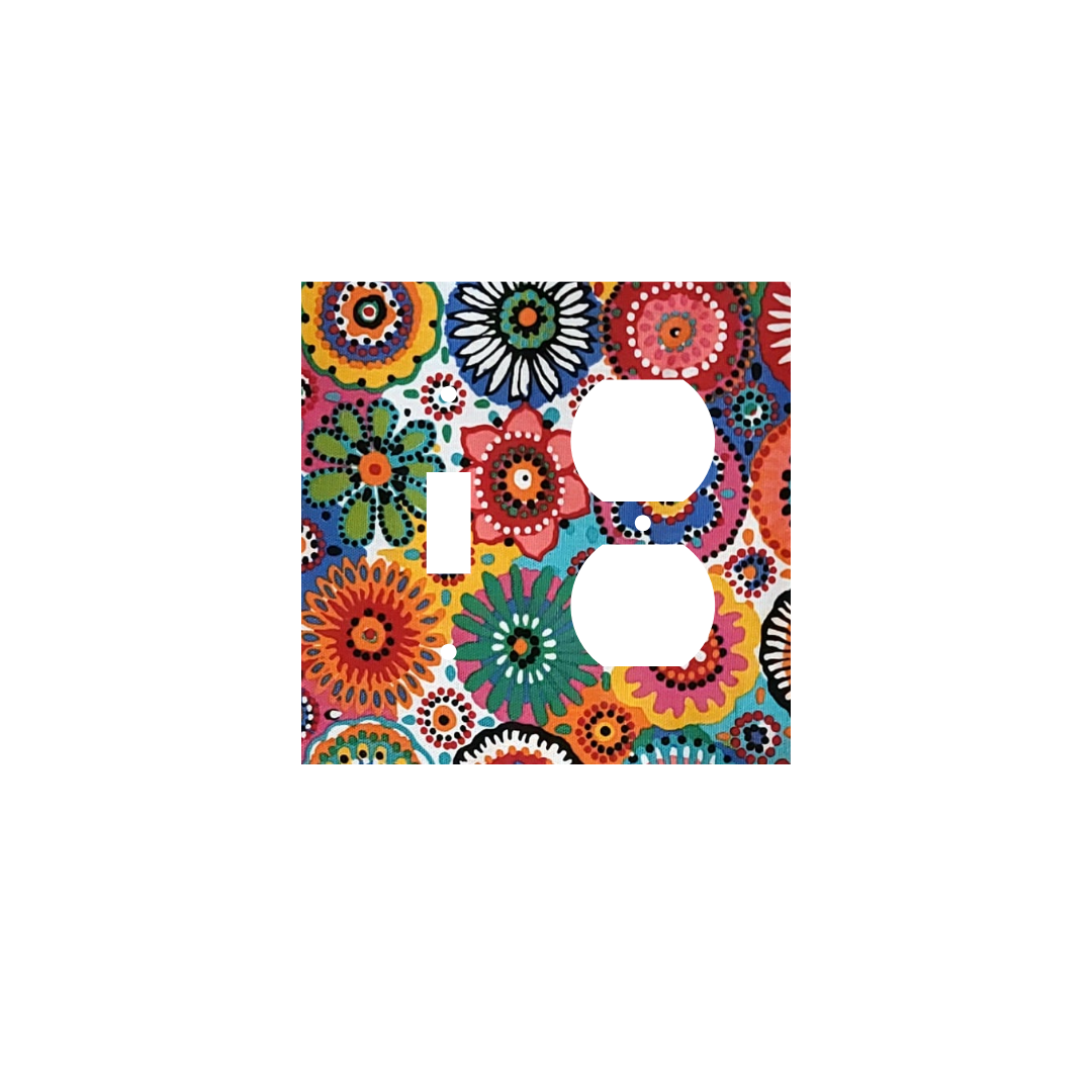 Rainbow Sunburst Decorative Switch Plate