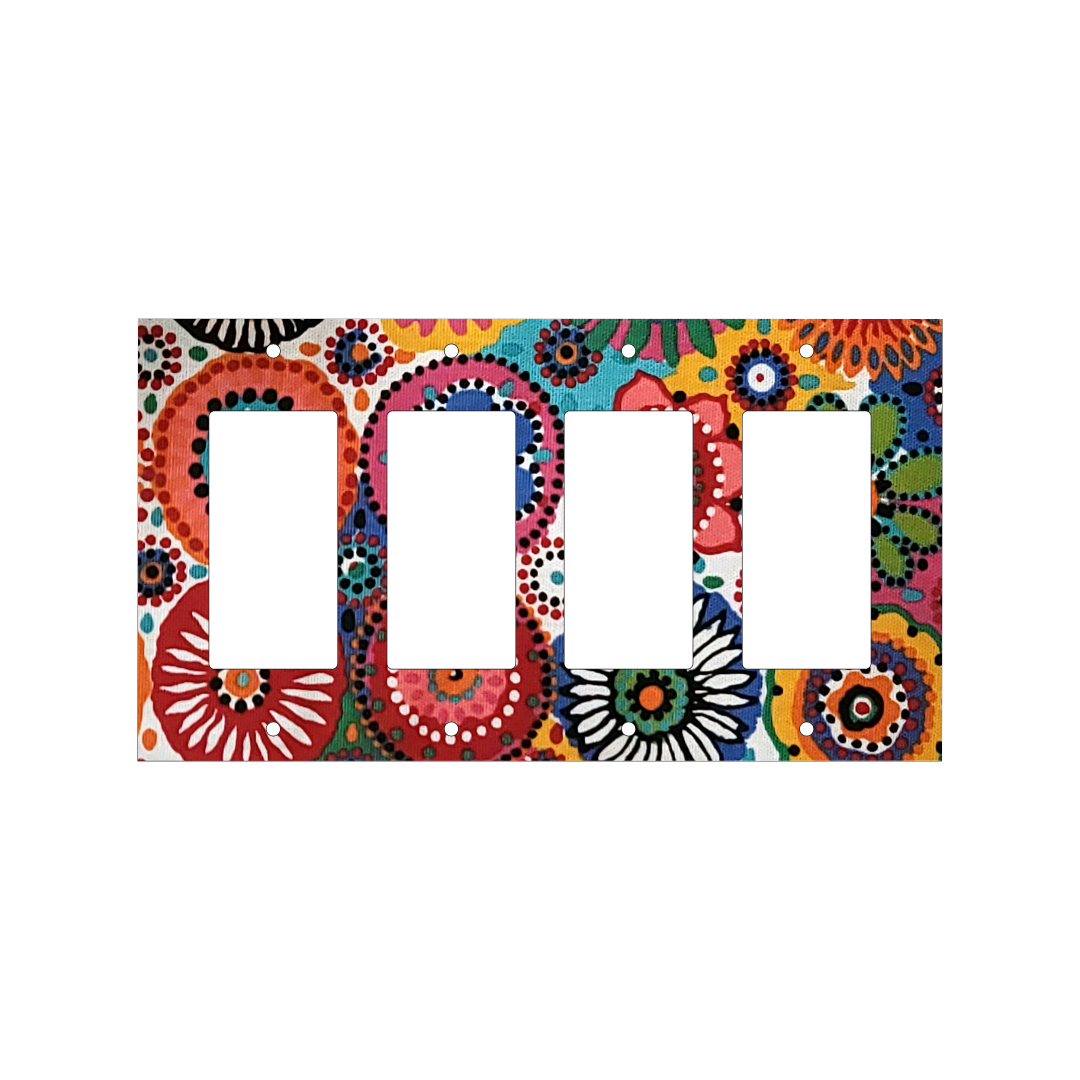 Rainbow Sunburst Decorative Switch Plate