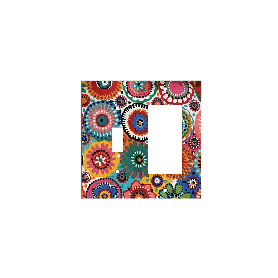 Rainbow Sunburst Decorative Switch Plate
