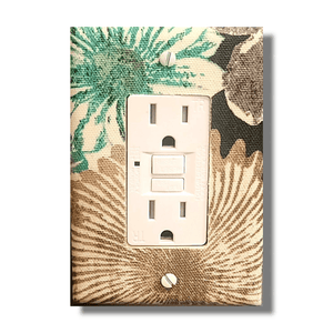 Growing Green Fabric Light Switch | Wall Plate | Outlet Covers | Toggle | Switchplate - Kustom Kreationz by Kila