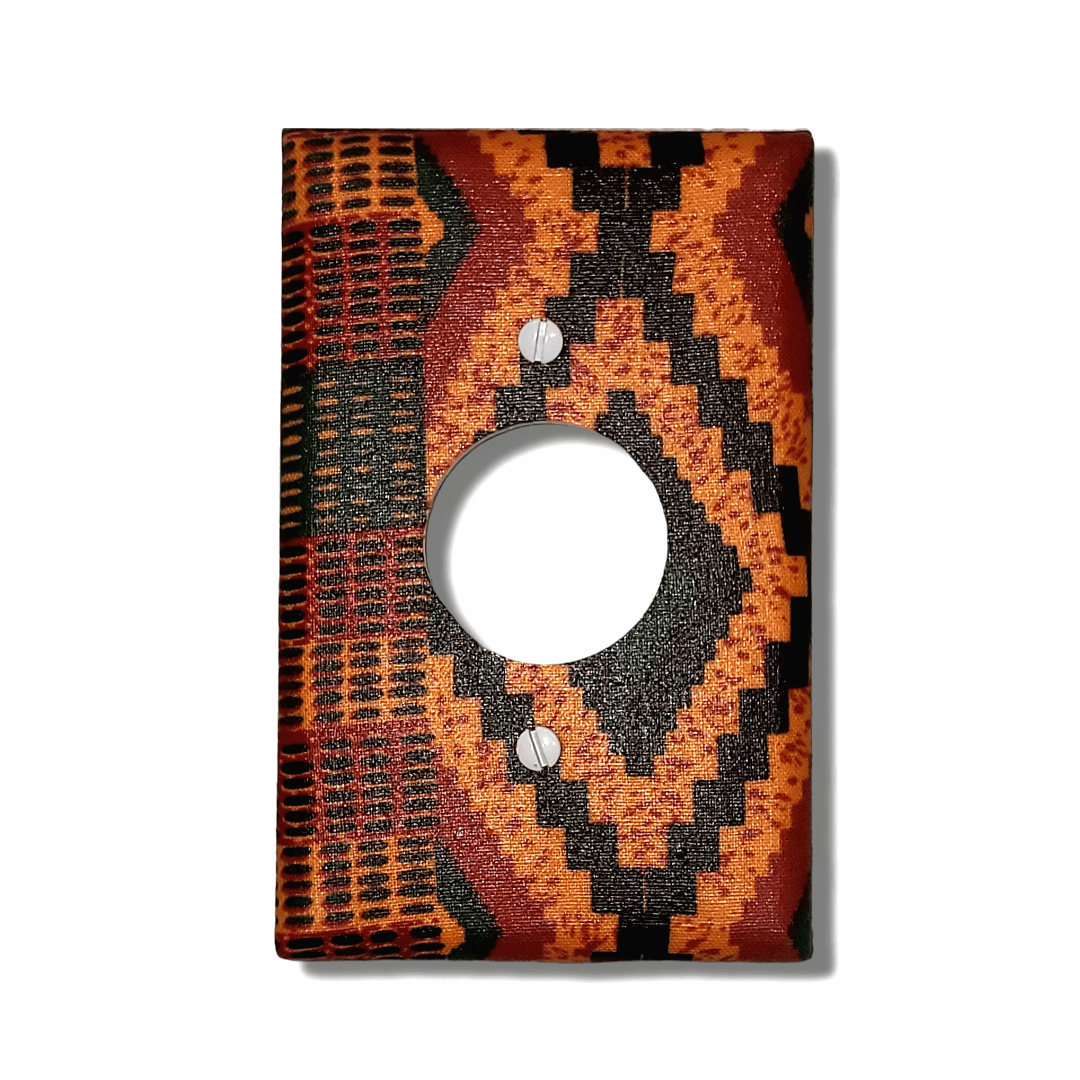 Cultural Vibez Fabric Light Switch | Wall Plate | Outlet Covers | Toggle | Switchplate - Kustom Kreationz by Kila