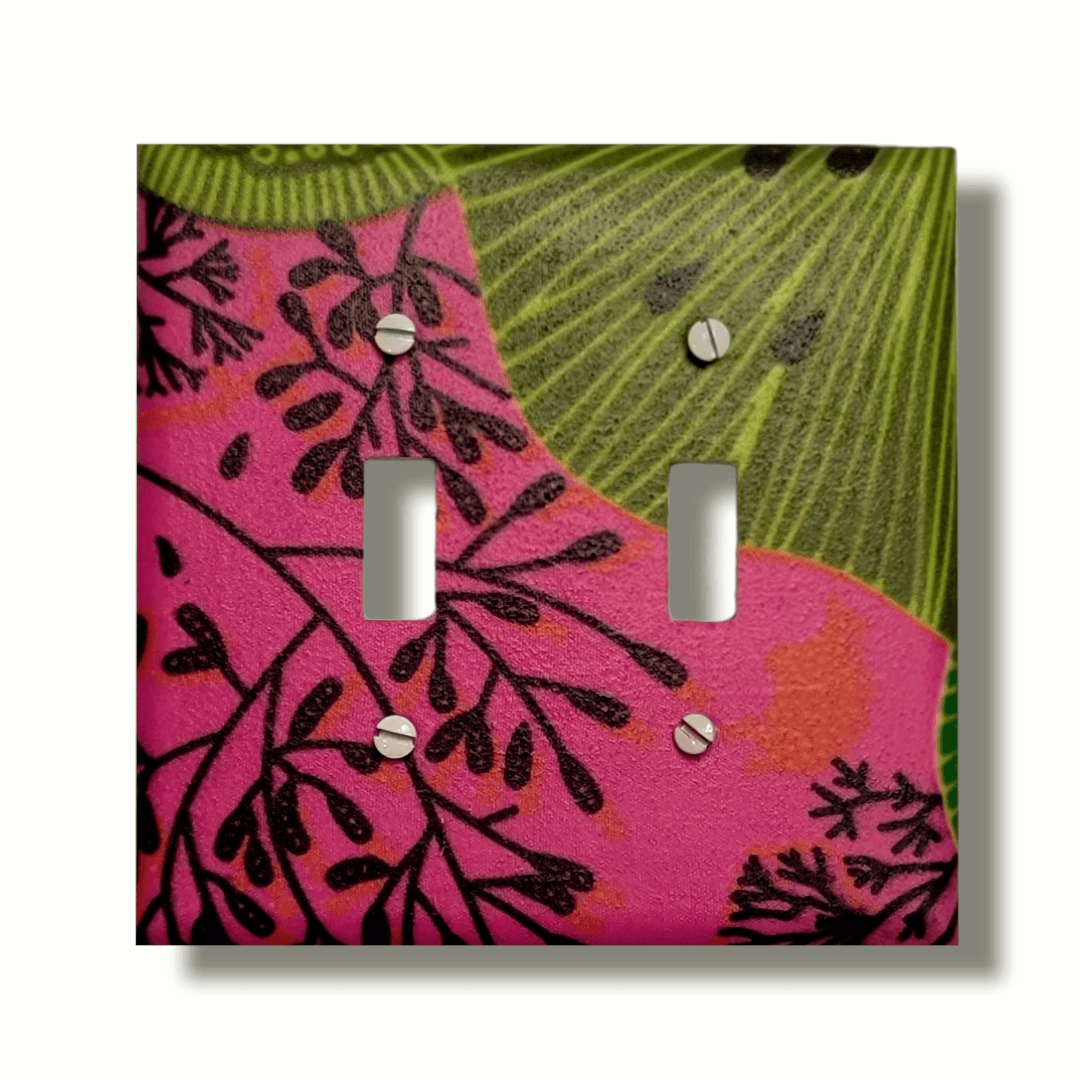 Starfruit Collection Fabric Light Switch | Wall Plate | Outlet Covers | Toggle | Switchplate - Kustom Kreationz by Kila