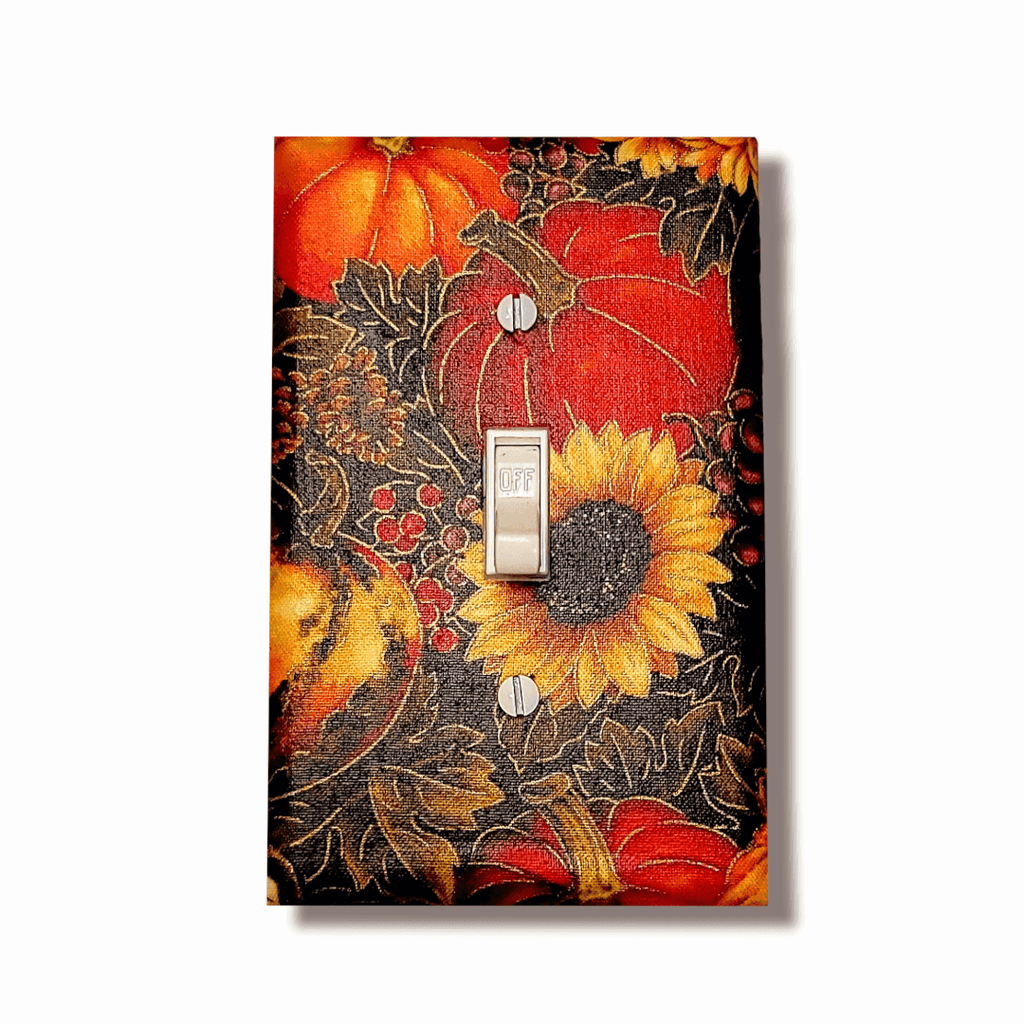 Fall Cornucopia Fabric Light Switch | Wall Plate | Outlet Covers | Toggle | Switchplate - Kustom Kreationz by Kila