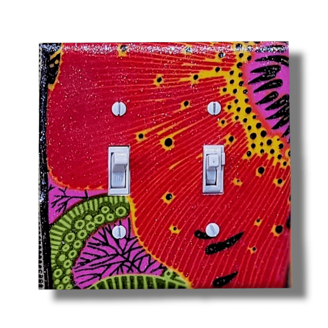 Starfruit Collection Fabric Light Switch | Wall Plate | Outlet Covers | Toggle | Switchplate - Kustom Kreationz by Kila