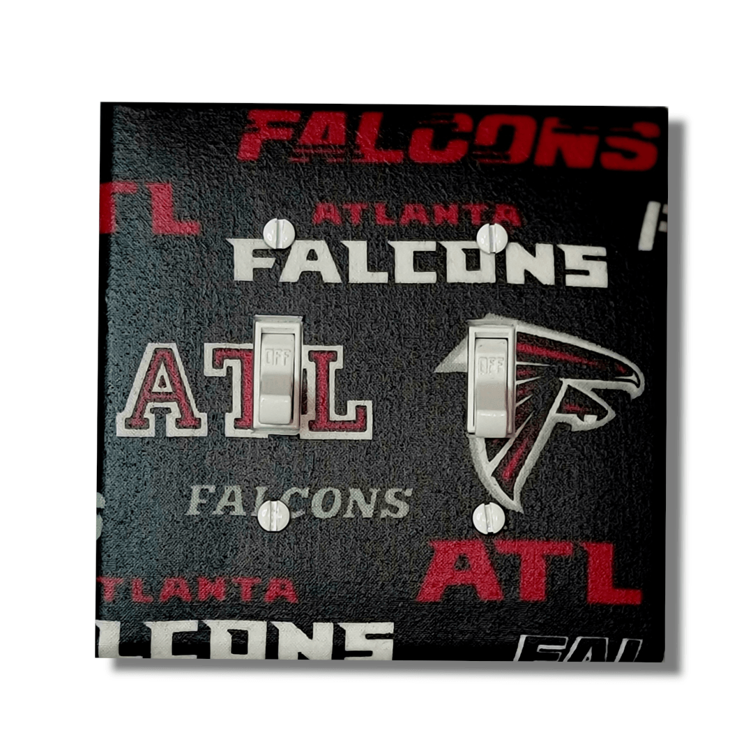 Black NFL Atlanta Falcons Light Switch | Wall Plate | Outlet Covers | Toggle | Switchplate - Kustom Kreationz by Kila