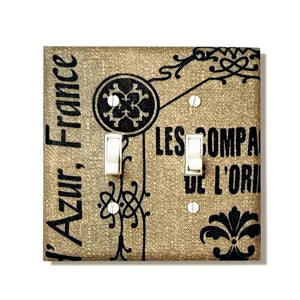 Paris Oohh La La Fabric Light Switch | Wall Plate | Outlet Covers | Toggle | Switchplate - Kustom Kreationz by Kila