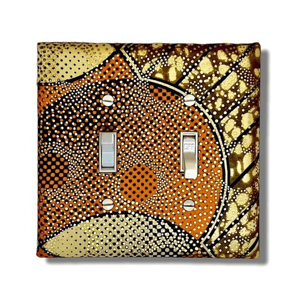 Shades of Brown Buttons  Light Switch Covers - Kustom Kreationz by Kila
