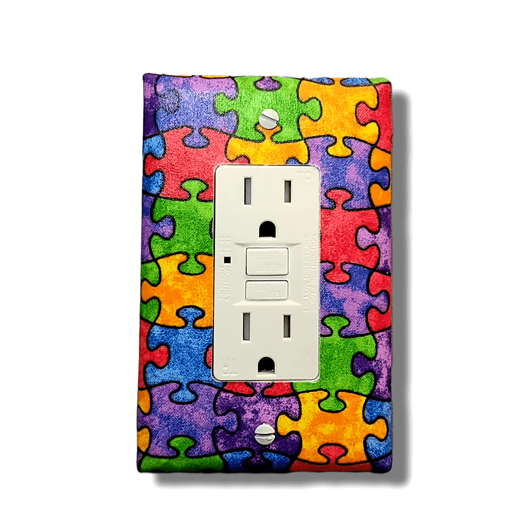 Autism Awareness Light Switch | Wall Plate | Outlet Covers | Toggle | Switchplate - Kustom Kreationz by Kila