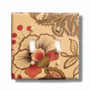 Beige Blossom Light Switch | Wall Plate | Outlet Covers | Toggle | Switchplate - Kustom Kreationz by Kila