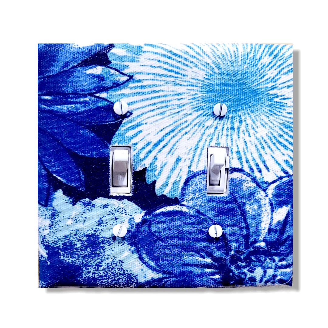blue decorative light switch covers | Kustom Kreationz by Kila